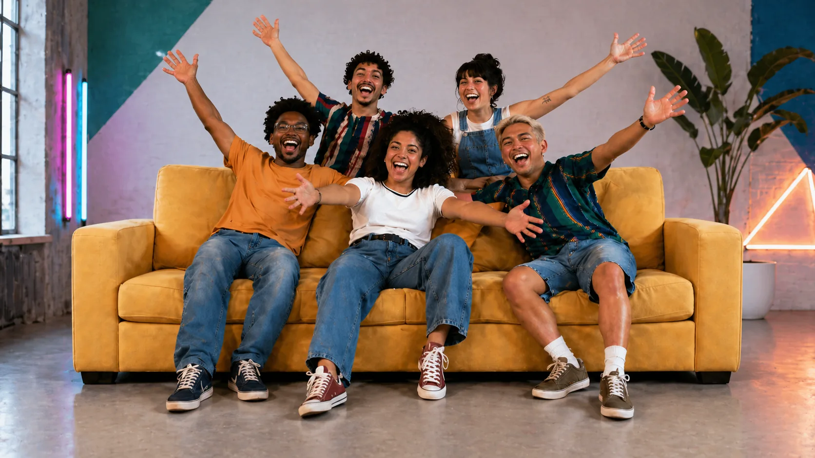 Pessoas convivendo em uma sala compartilhada